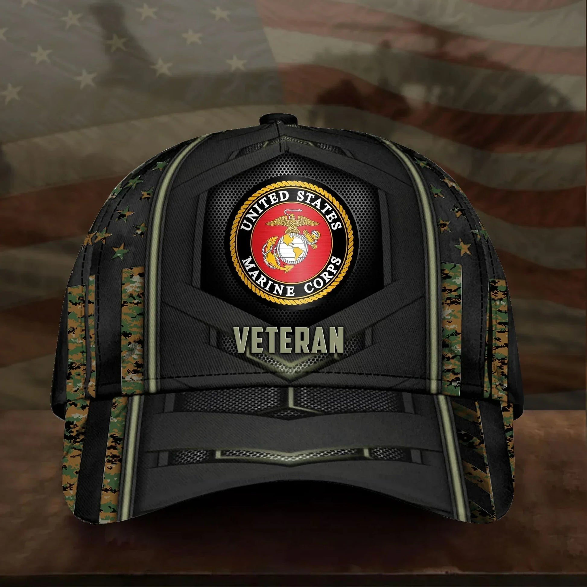 BlueJose Premium U.S Multiple Service Veteran 3D Cap PVC080402