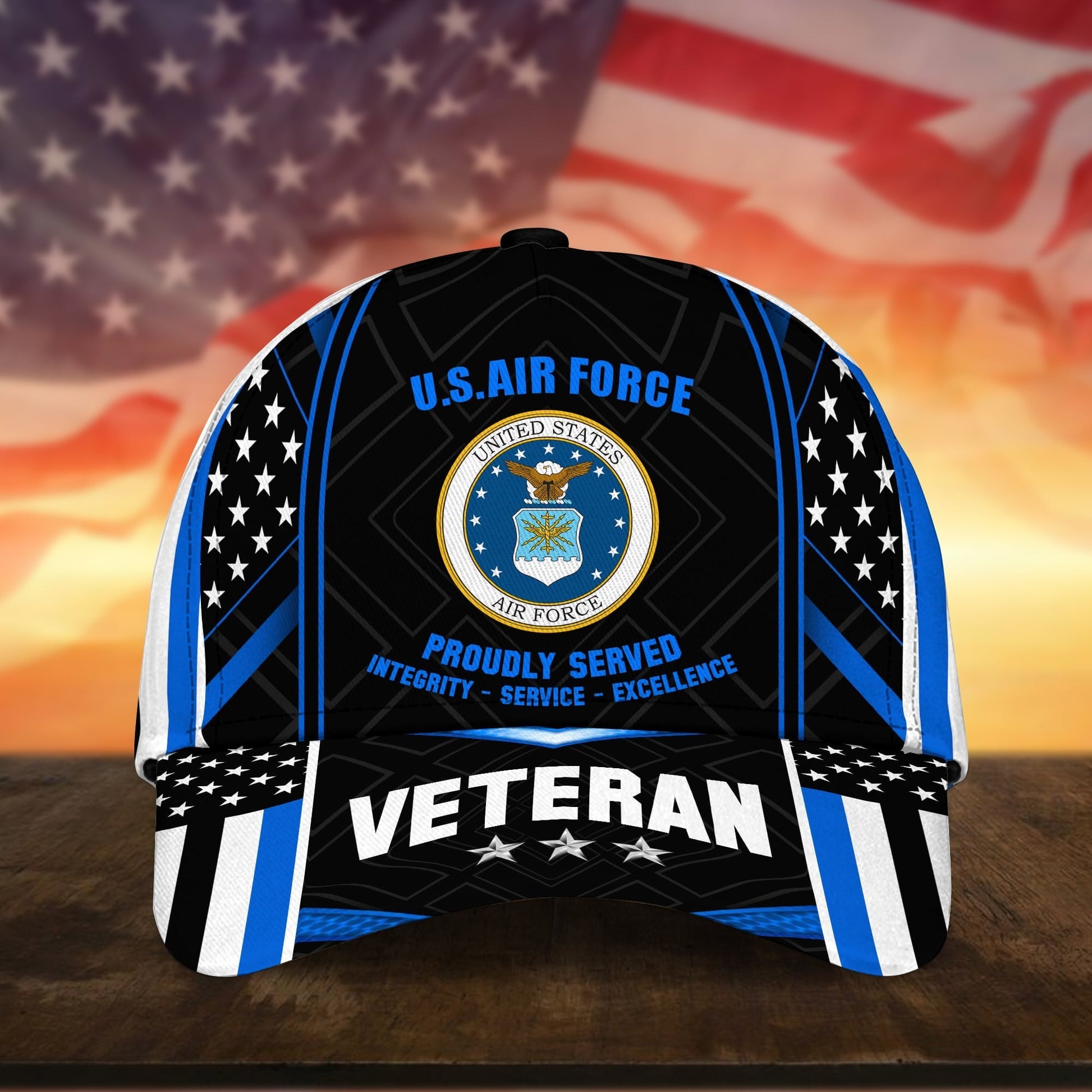 BlueJose Premium U.S Multiple Service Veteran 3D Cap PVC260403