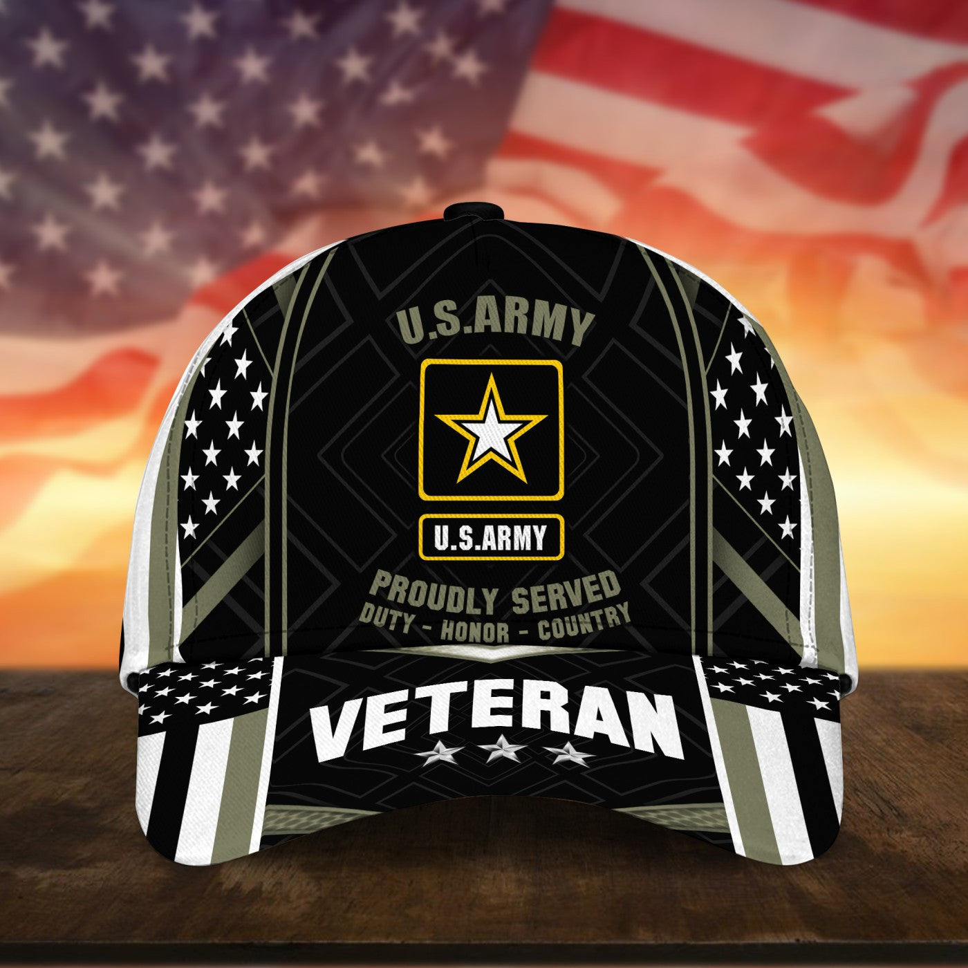 BlueJose Premium U.S Multiple Service Veteran 3D Cap PVC260403