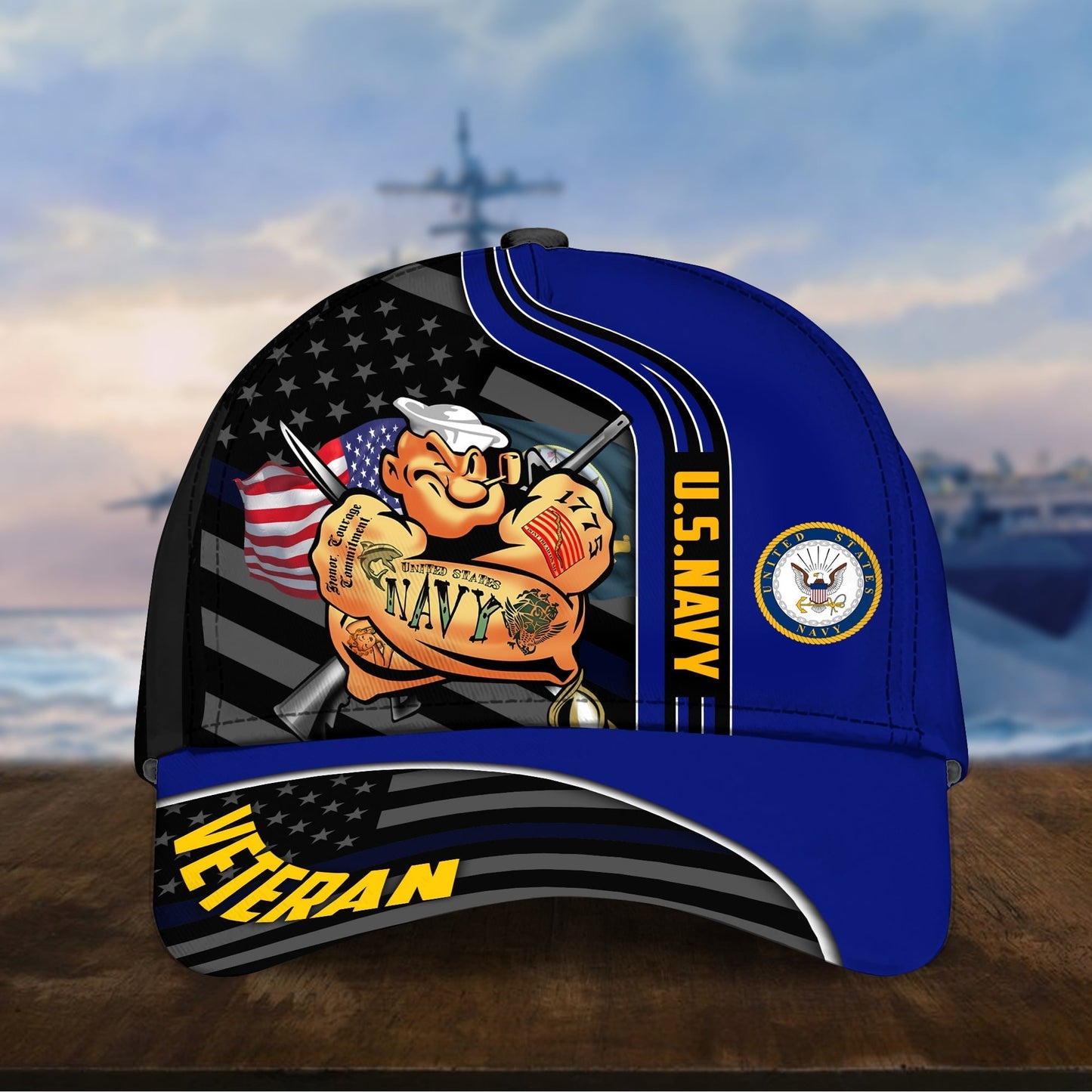 BlueJose Premium Proud To Be A US Veteran Cap NPVC080903