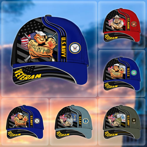 BlueJose Premium Proud To Be A US Veteran Cap NPVC080903