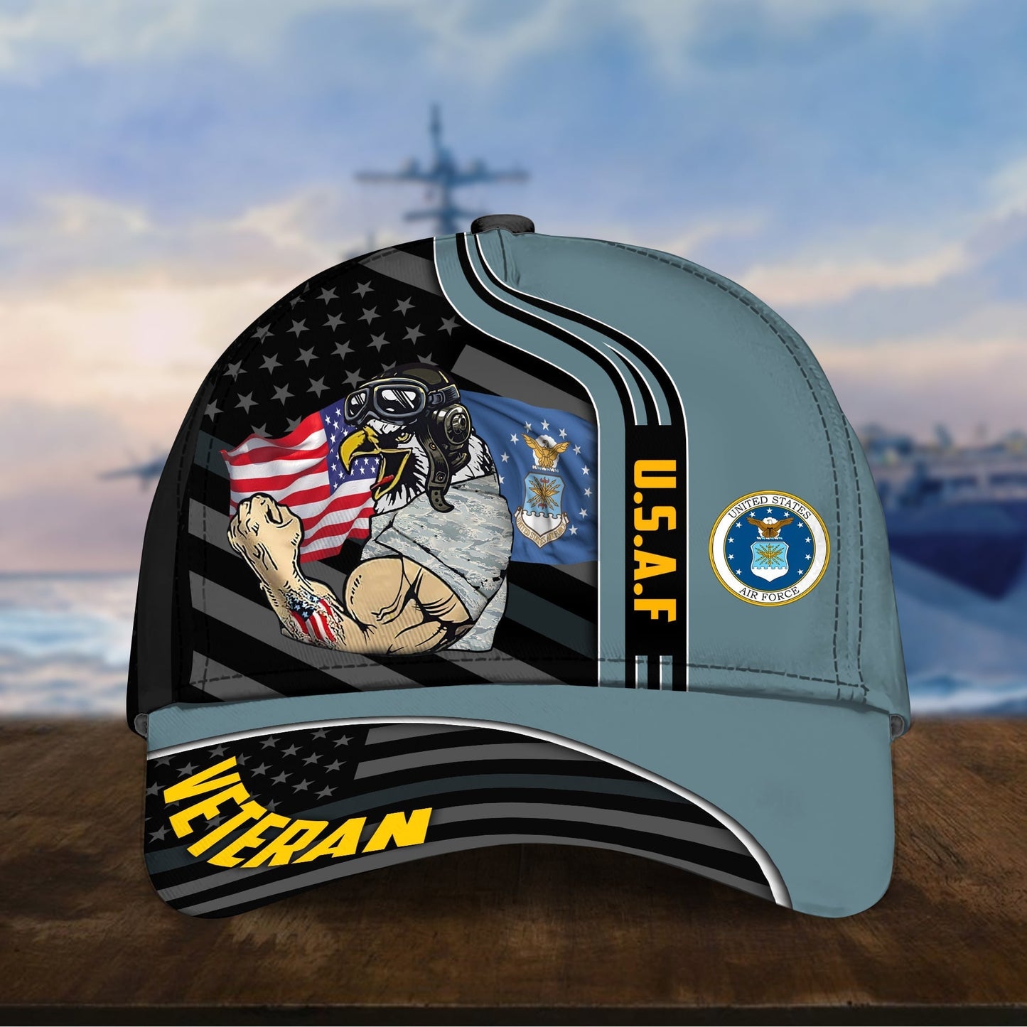 BlueJose Premium Proud To Be A US Veteran Cap NPVC080903