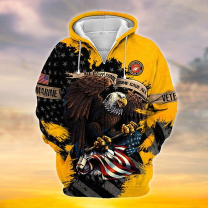 Frenzidea Premium Eagle US Veteran Zip Hoodie