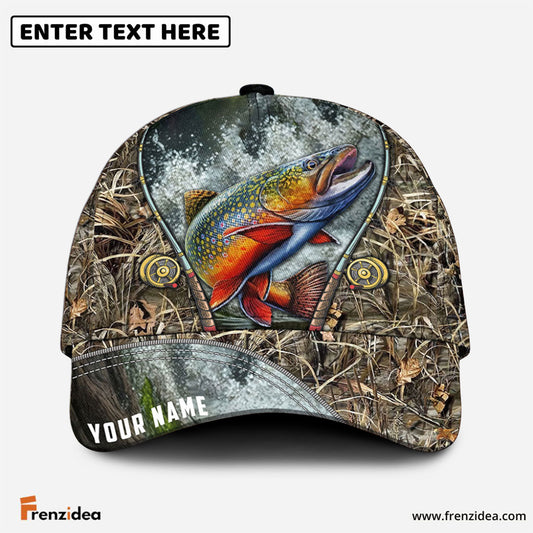 Frenzidea Custom Name Trout Fishing Rod Cap