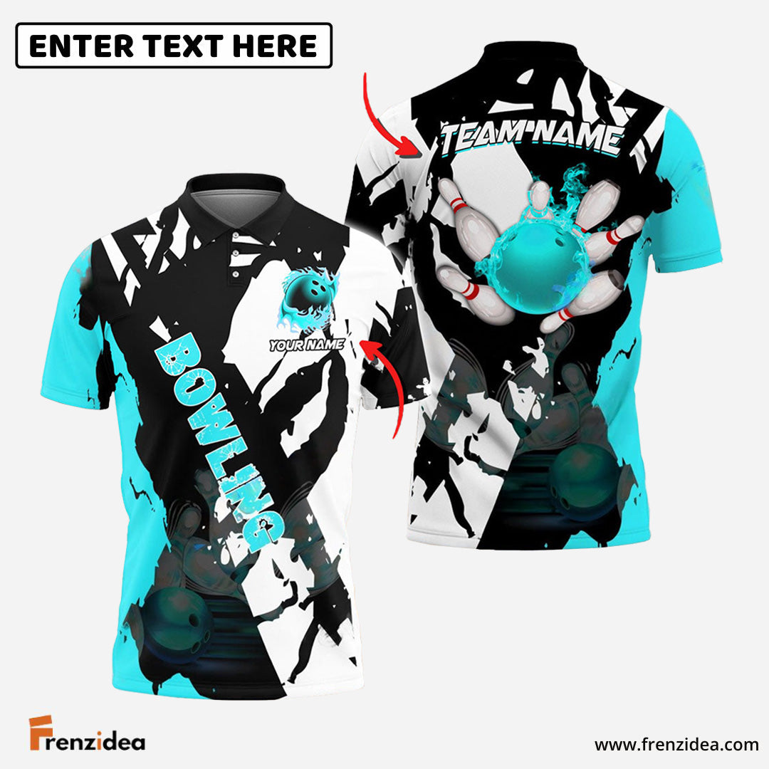 Frenzidea Bowling And Pins Cracks Of Time Customized Name 3D Shirt ( 6 Colors)
