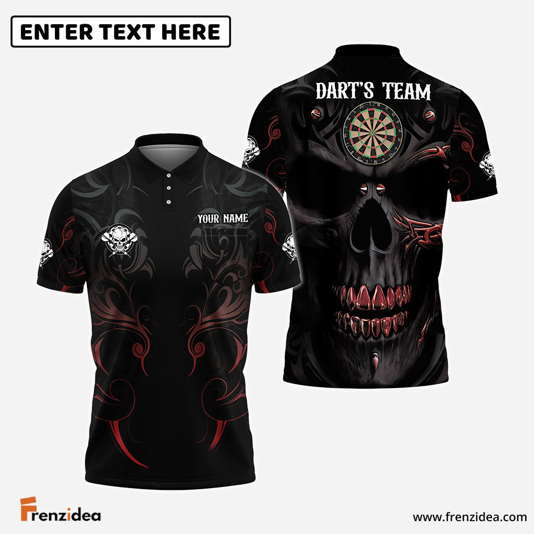 Frenzidea Viking Tattoo Skull Custom Darts Shirts