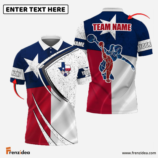 Frenzidea Bowling Texas Style Customized Name, Team Name 3D Shirt