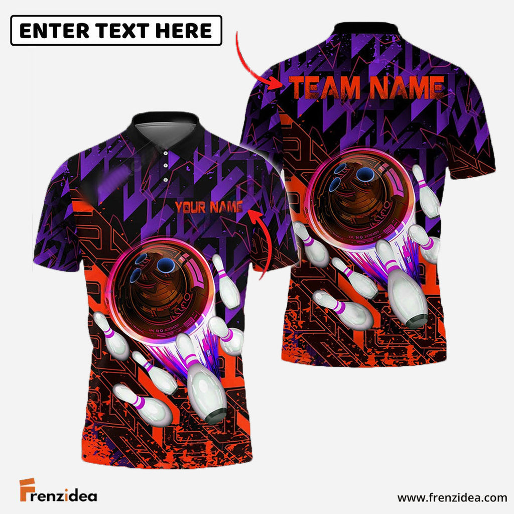 Frenzidea Bowling And Pins Supersonic Speed Customized Name 3D Shirt (4 Colors)