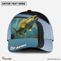 Frenzidea Personalized Walleye Fishing Net Pattern Blue Cap