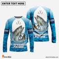Frenzidea Customize Name Striped Bass Fishing Blue Wave 3D Shirts