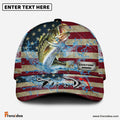 Frenzidea Personalized American Bass Water Splash FIshing Classic Cap