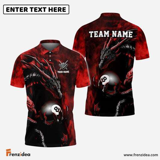Frenzidea Billiards Ball 8 Aero Dragon Personalized Name, Team Name Unisex Shirt ( 4 Colors )
