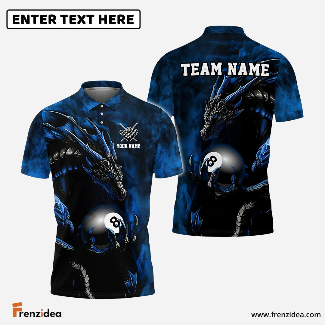 Frenzidea Billiards Ball 8 Aero Dragon Personalized Name, Team Name Unisex Shirt ( 4 Colors )