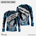 Frenzidea Walleye Fishing Blue Lava Sport Custom Name & Team Name 3D Shirts