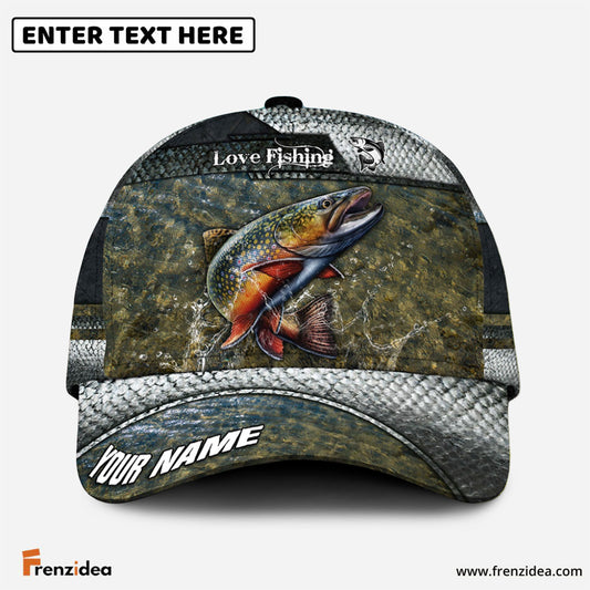 Frenzidea Trout Fish Love Fishing Personalized Cap