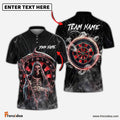 Frenzidea Darts Grim Reaper Smoke Personalized Name, Team Name Shirt (4 Colors)