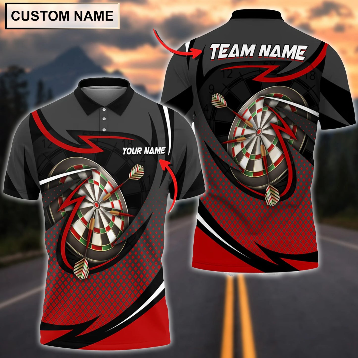 Frenzidea Breath Of Thunder Darts Board Personalized Name 3D Shirt