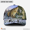 Frenzidea Personalized Clear Water Skin Crappie Fishing Classic Cap