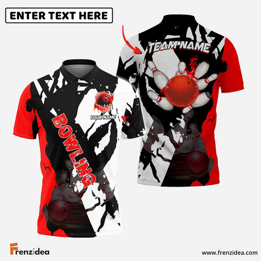 Frenzidea Bowling And Pins Cracks Of Time Customized Name 3D Shirt ( 6 Colors)