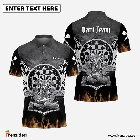 Frenzidea Viking Ship Fire Flame Custom Darts Shirts