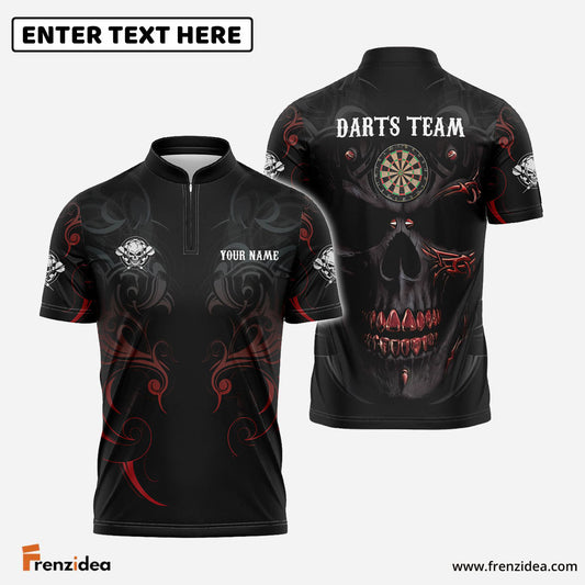 Frenzidea Viking Tattoo Skull Custom Darts Shirts