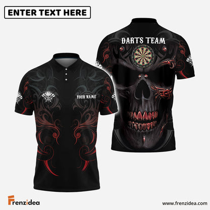 Frenzidea Viking Tattoo Skull Custom Darts Shirts