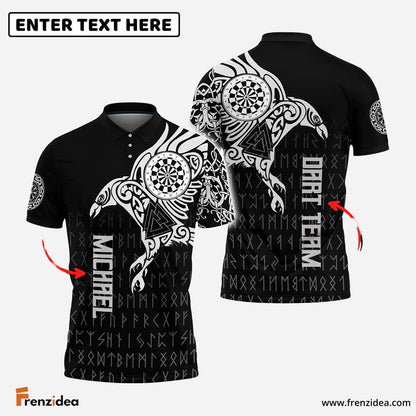 Frenzidea Viking The Raven Of Odin Viking Tattoo Custom Darts Shirts