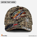 Frenzidea Personalized Trout Premium Crack Camo Fishing Classic Cap