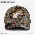 Frenzidea Personalized Walleye Premium Crack Camo Fishing Classic Cap