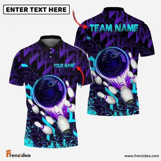 Frenzidea Bowling And Pins Supersonic Speed Customized Name 3D Shirt (4 Colors)