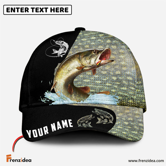 Frenzidea Personalized Pike Fishing Classic 3D Cap