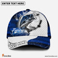 Frenzidea Personalized Bass Fishing Dark Blue Skin Sport Classic Cap