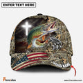 Frenzidea Personalized Premium Loralle Pike Fishing Under God 3D Cap