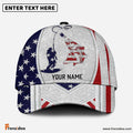 Frenzidea Personalized Striped Bass Fishing American Dusty Style Classic Cap