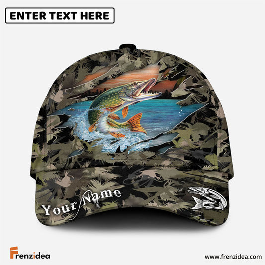 Frenzidea Pike Fishing Lure Camouflage Personalized Cap