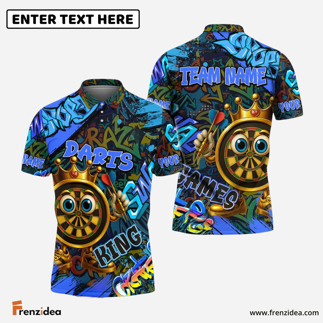 Frenzidea Crown Graffiti Champion Multicolor Options Personalized Name Shirt (4 Colors)
