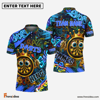 Frenzidea Crown Graffiti Champion Multicolor Options Personalized Name Shirt (4 Colors)
