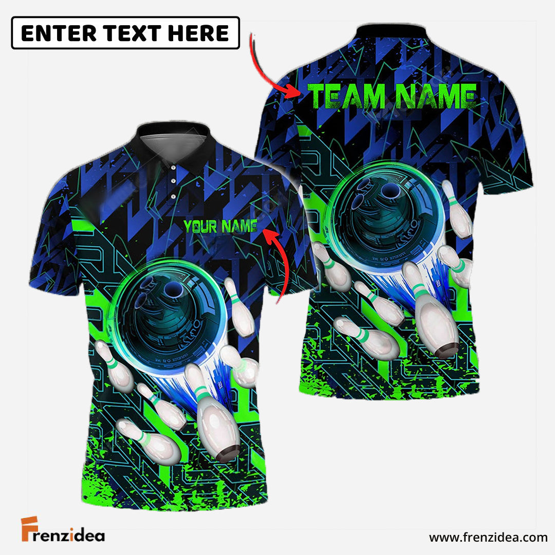 Frenzidea Bowling And Pins Supersonic Speed Customized Name 3D Shirt (4 Colors)