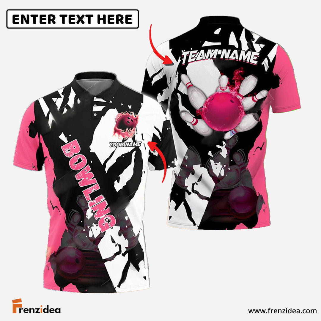Frenzidea Bowling And Pins Cracks Of Time Customized Name 3D Shirt ( 6 Colors)