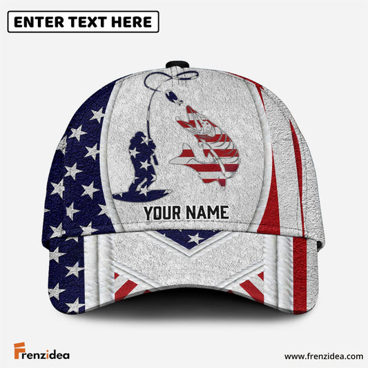 Frenzidea Personalized Musky Fishing American Dusty Style Classic Cap