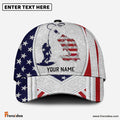 Frenzidea Personalized Bass Fishing American Dusty Style Classic Cap