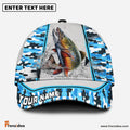 Frenzidea Personalized Trout Fishing Light Blue Camo Sport Classic Cap