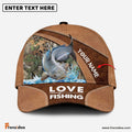 Frenzidea Personalized Catfish Fishing Leather Pattern Classic 3D Cap