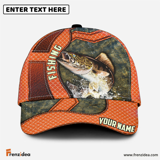Frenzidea Walleye Personalized Fishing Classic Cap
