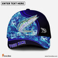 Frenzidea Blue Patchy Wahoo Fishing Personalized Cap