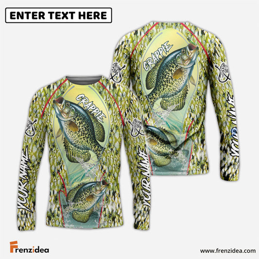 Frenzidea Fishing Crappie Skin R Customize Name 3D Shirts
