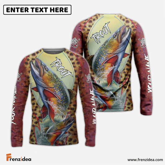 Frenzidea Fishing Trout Customize Name 3D Shirts