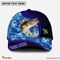 Frenzidea Blue Patchy Walleye Fishing Personalized Cap