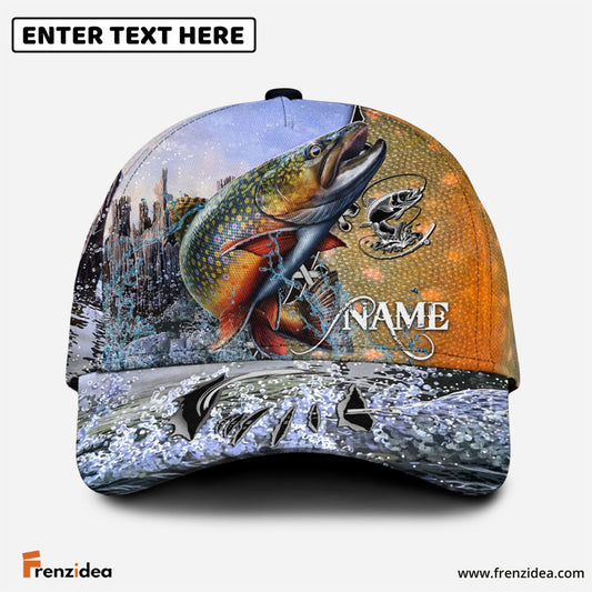 Frenzidea Personalized Clear Water Skin Trout Fishing Classic Cap