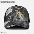 Frenzidea Bass Fishing Gray Camo Sport Personalized Cap